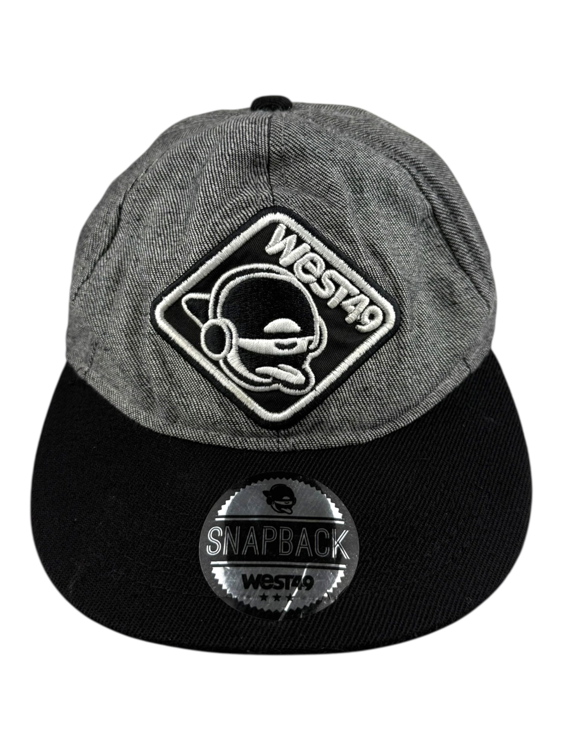 West49 Grey Embroidered  Adjustable Snapback Cap