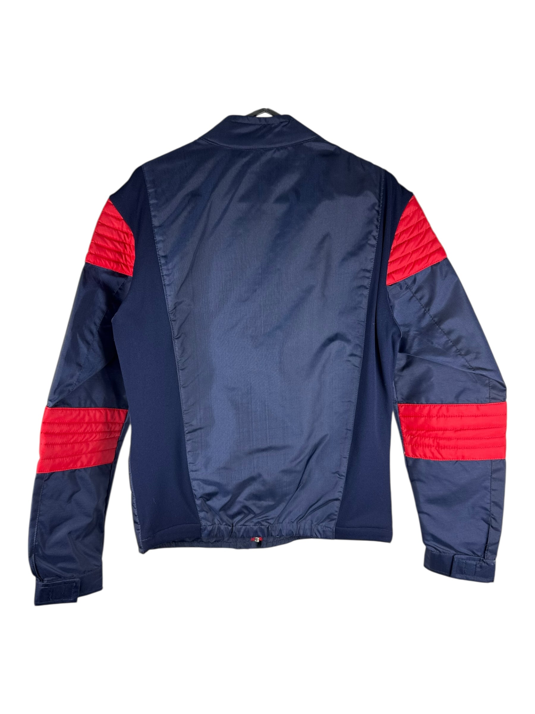 Padded Red & Black Zip-Up Jacket -  Small