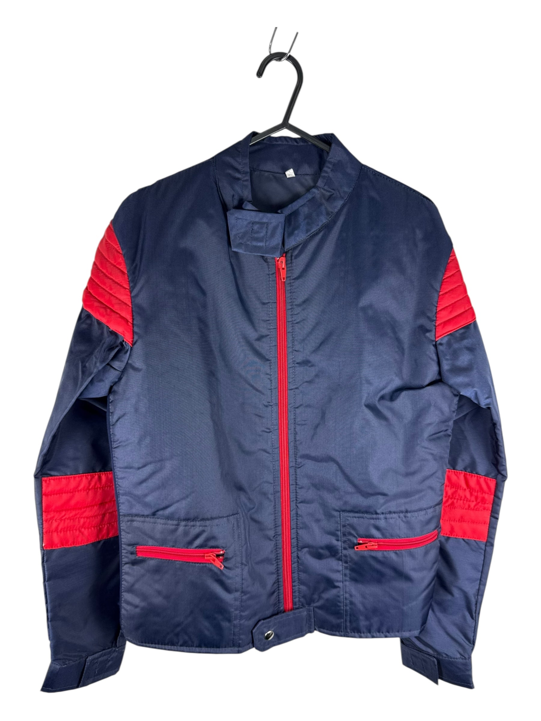 Padded Red & Black Zip-Up Jacket -  Small