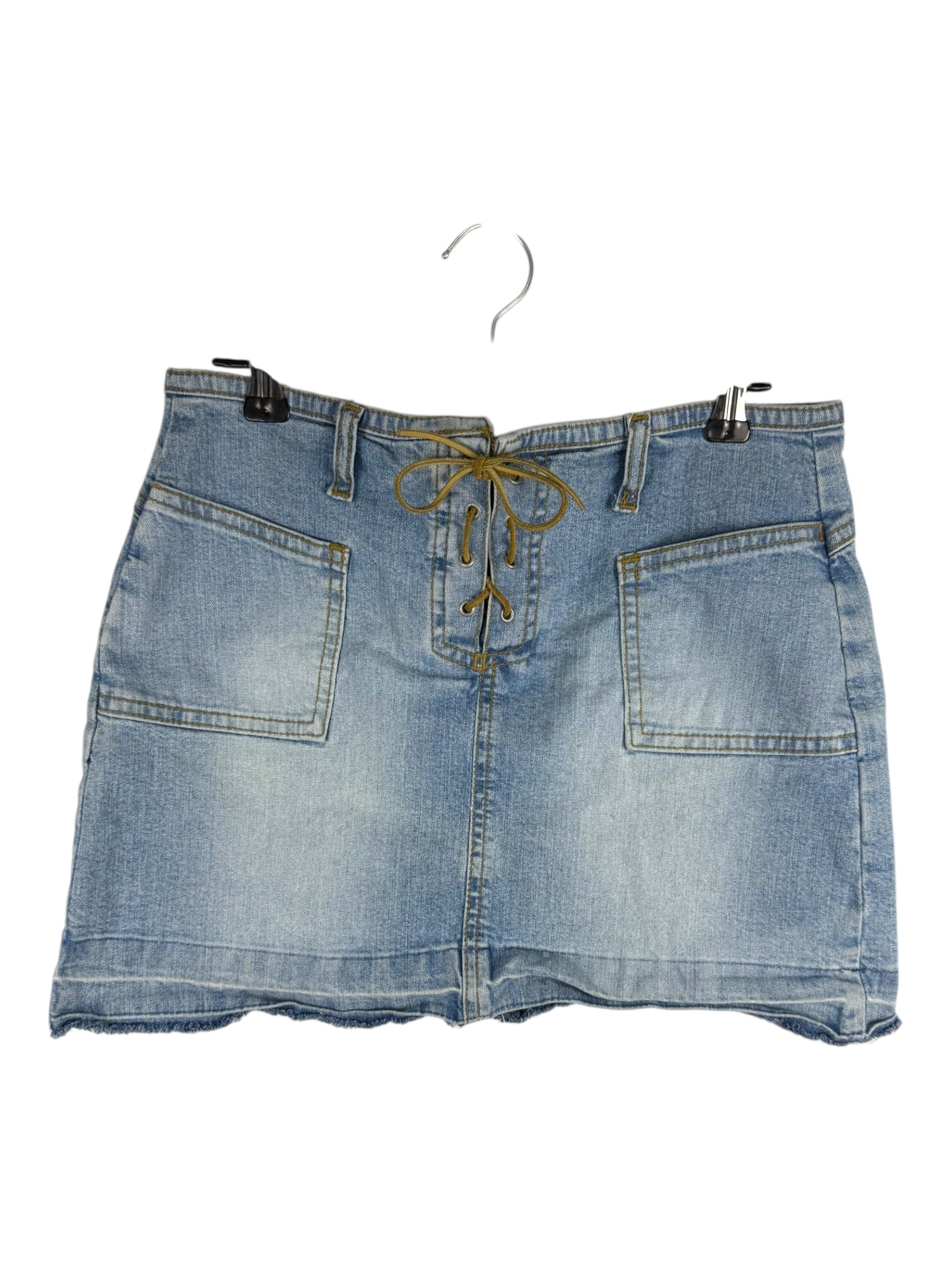 Fishbone Y2K Mini Denim Skirt - 36W 35L
