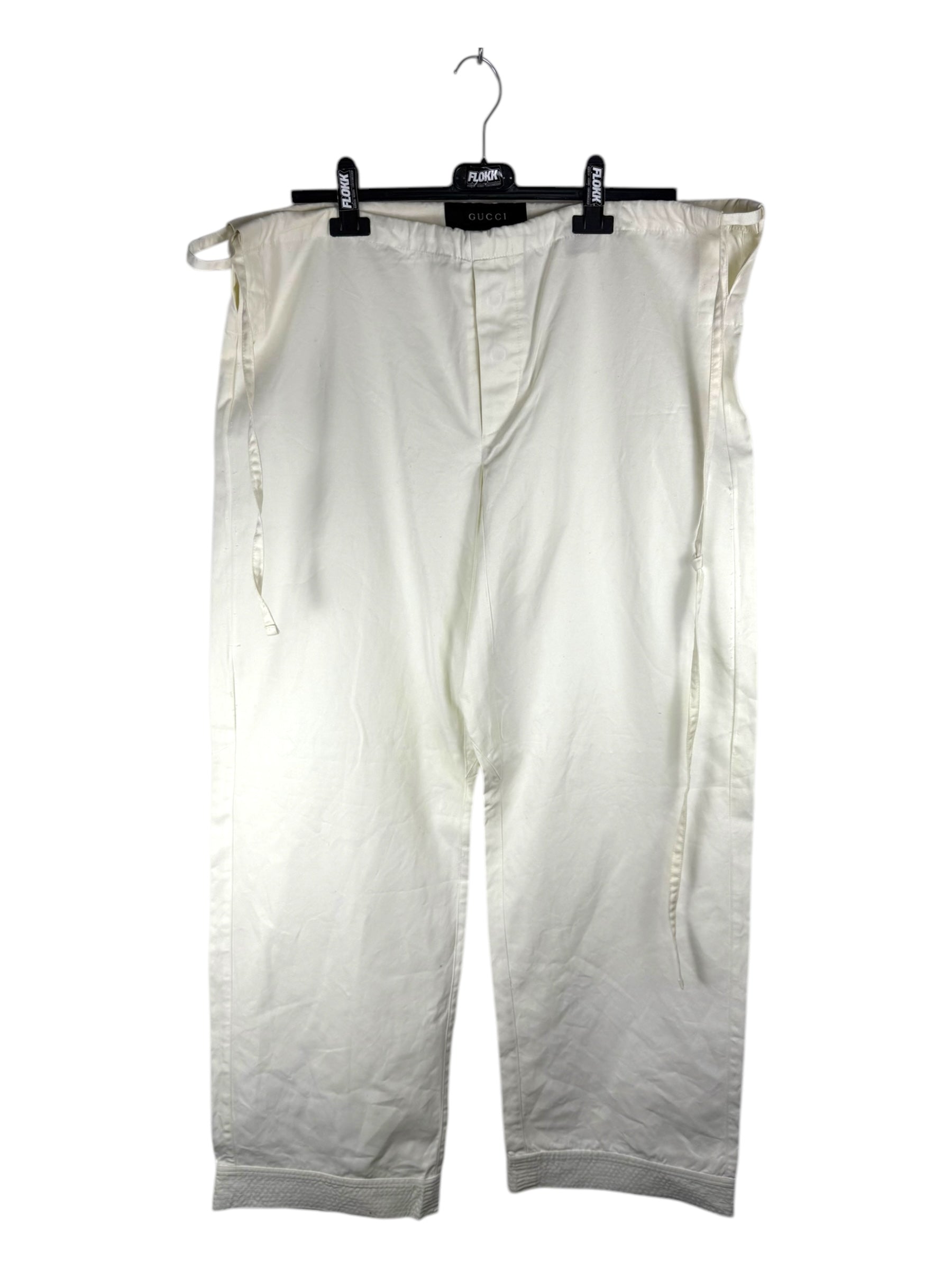 Gucci Drawstring Baggy White Pants