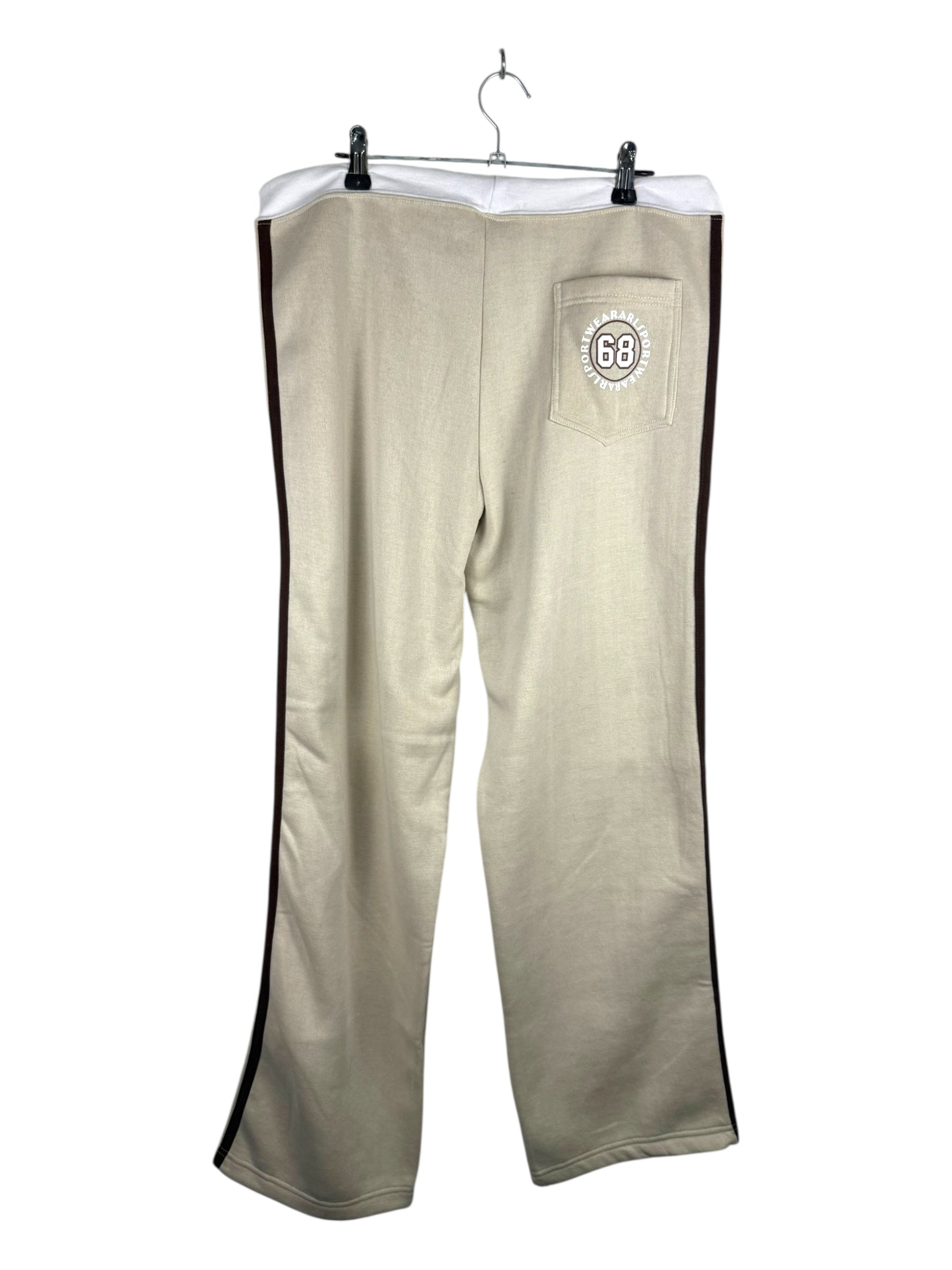 BF&GF Cream & Brown Drawstring Tracksuit Bottoms - 41W 101L