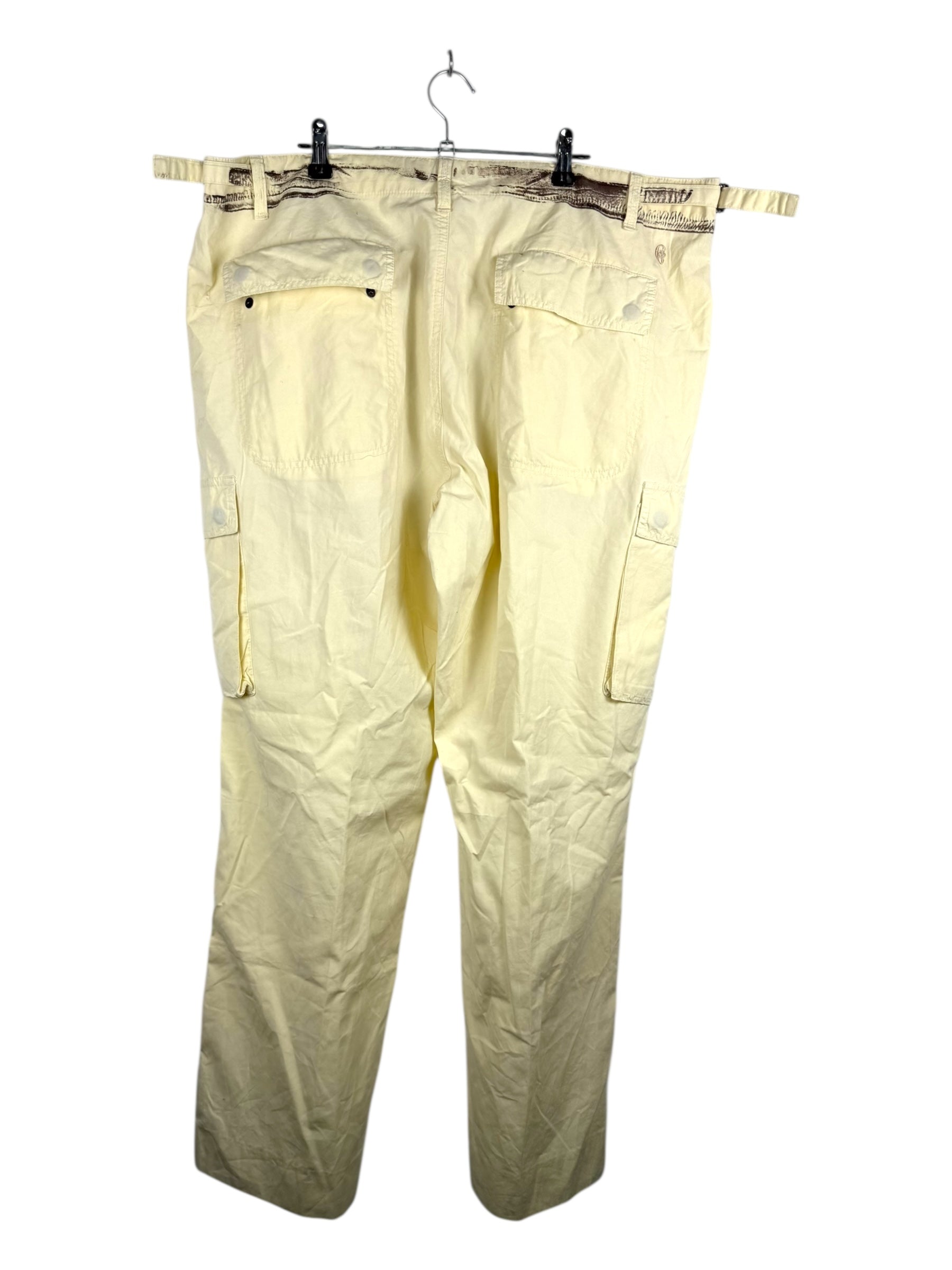 Conte Of Florence Relaxed Cream Pants - 52.5W 108L