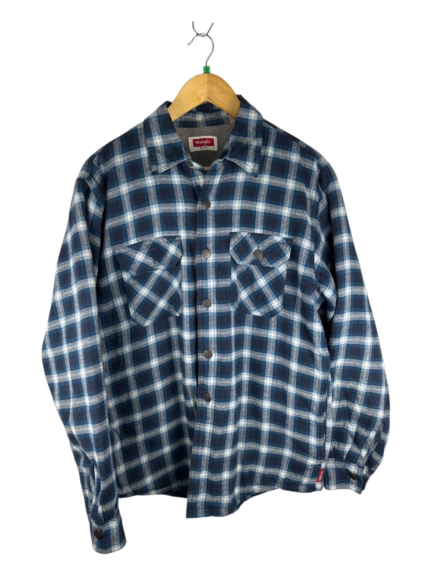 Wrangler Wooleen Plaid Flannel Shirt -  Medium