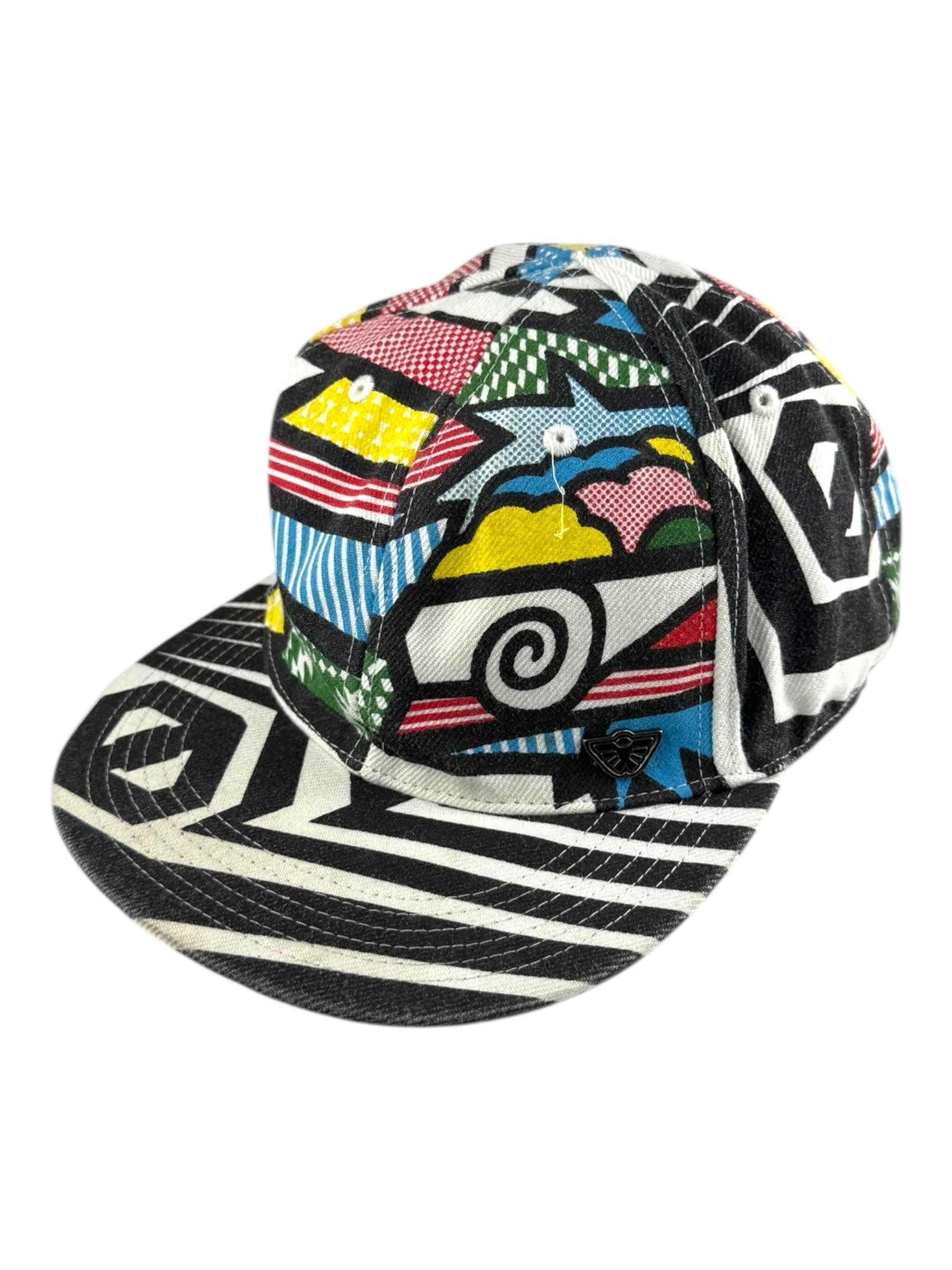 Abstract Patterned Fitted Cap.