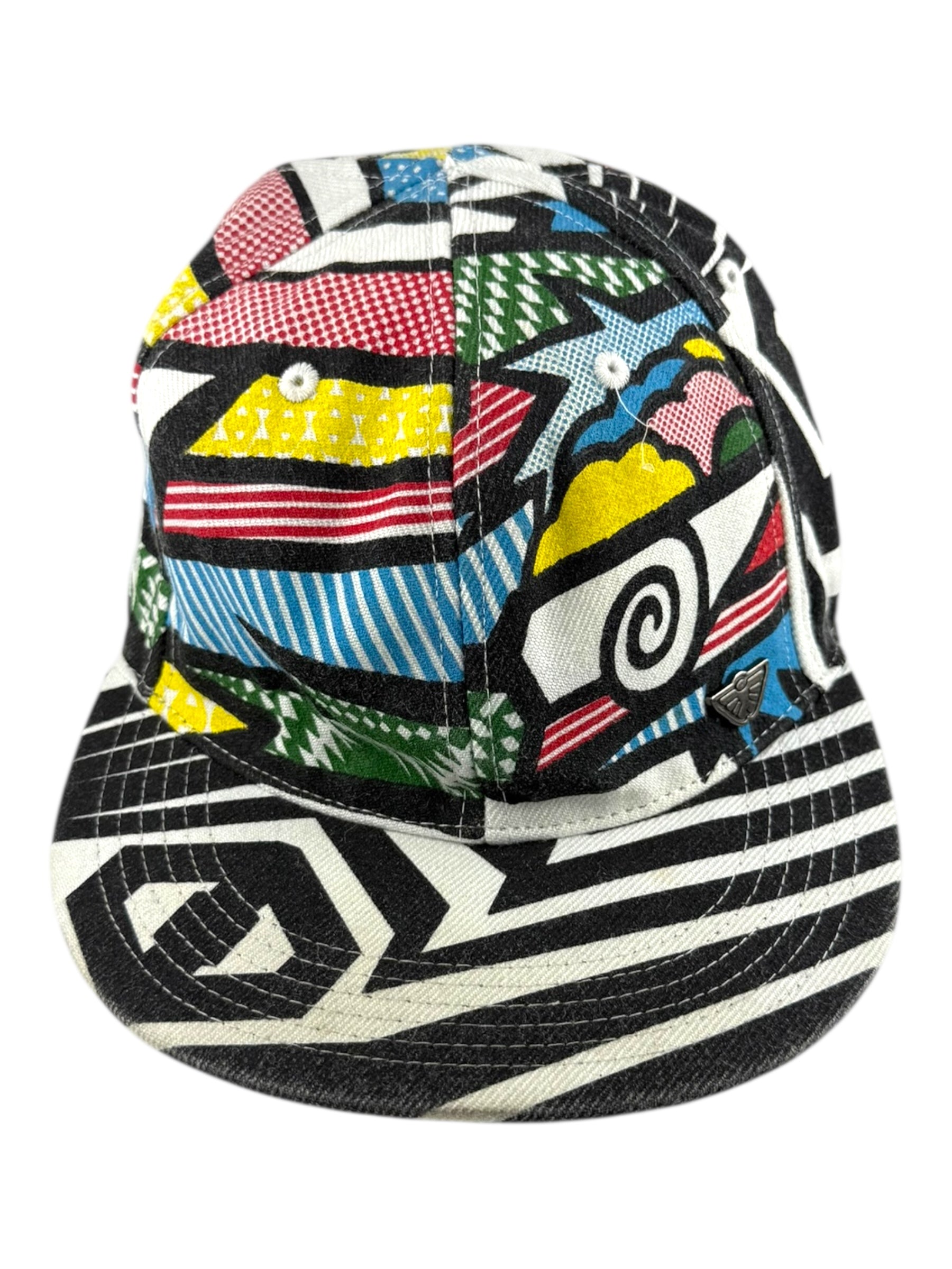 Abstract Patterned Fitted Cap.