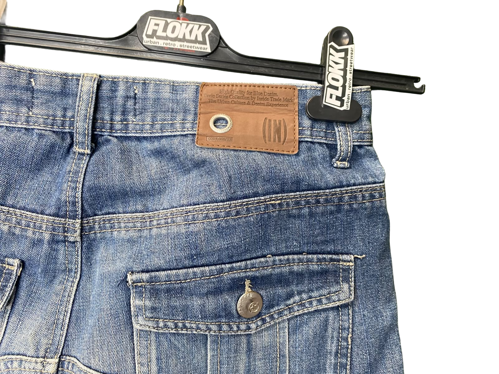Denim cargo shorts-42/33