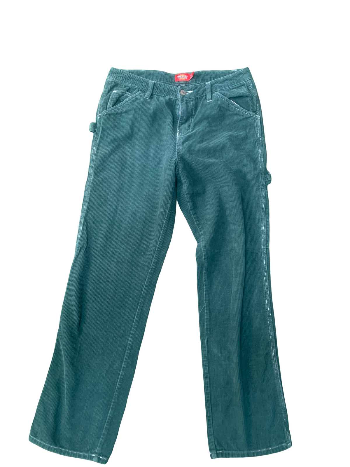 Green corduroy Dickies pants.
