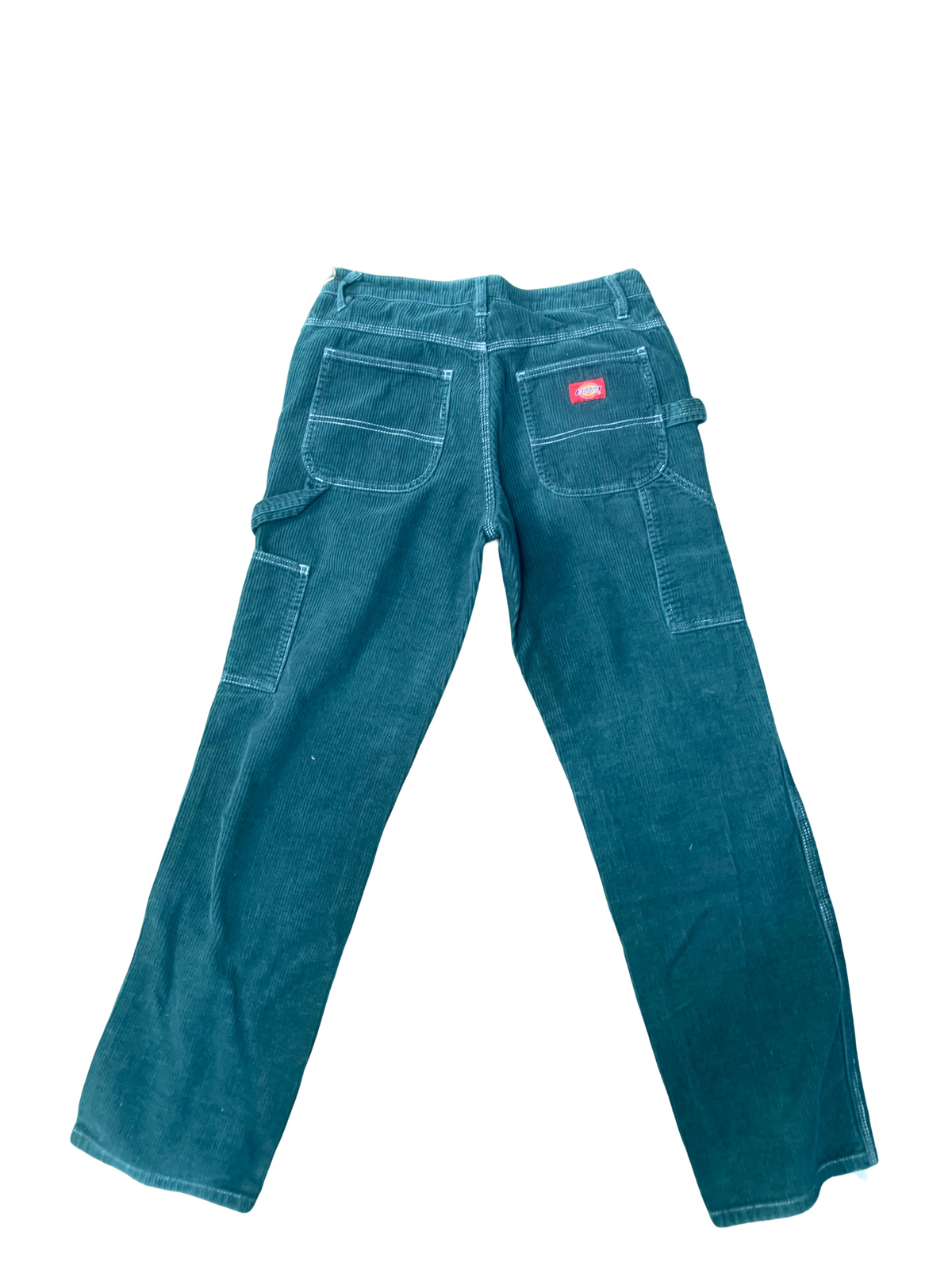 Green corduroy Dickies pants.